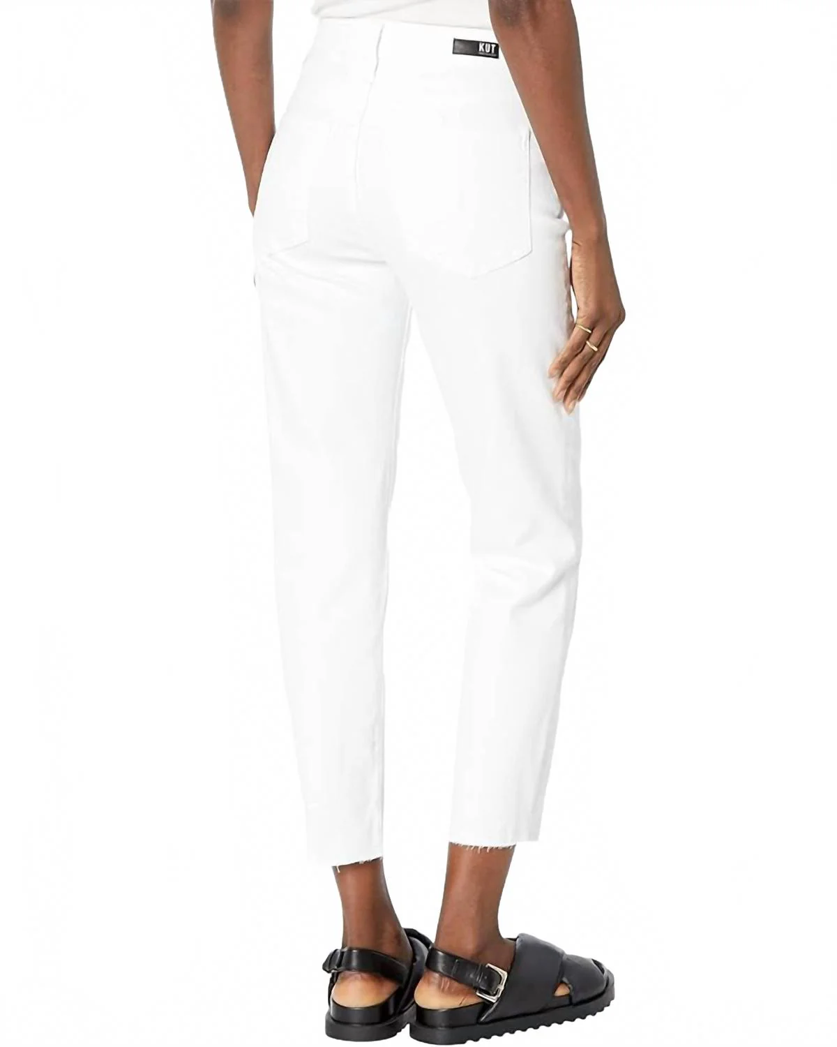 Rachael High-Rise Fab Ab Mom Jeans In Optic White