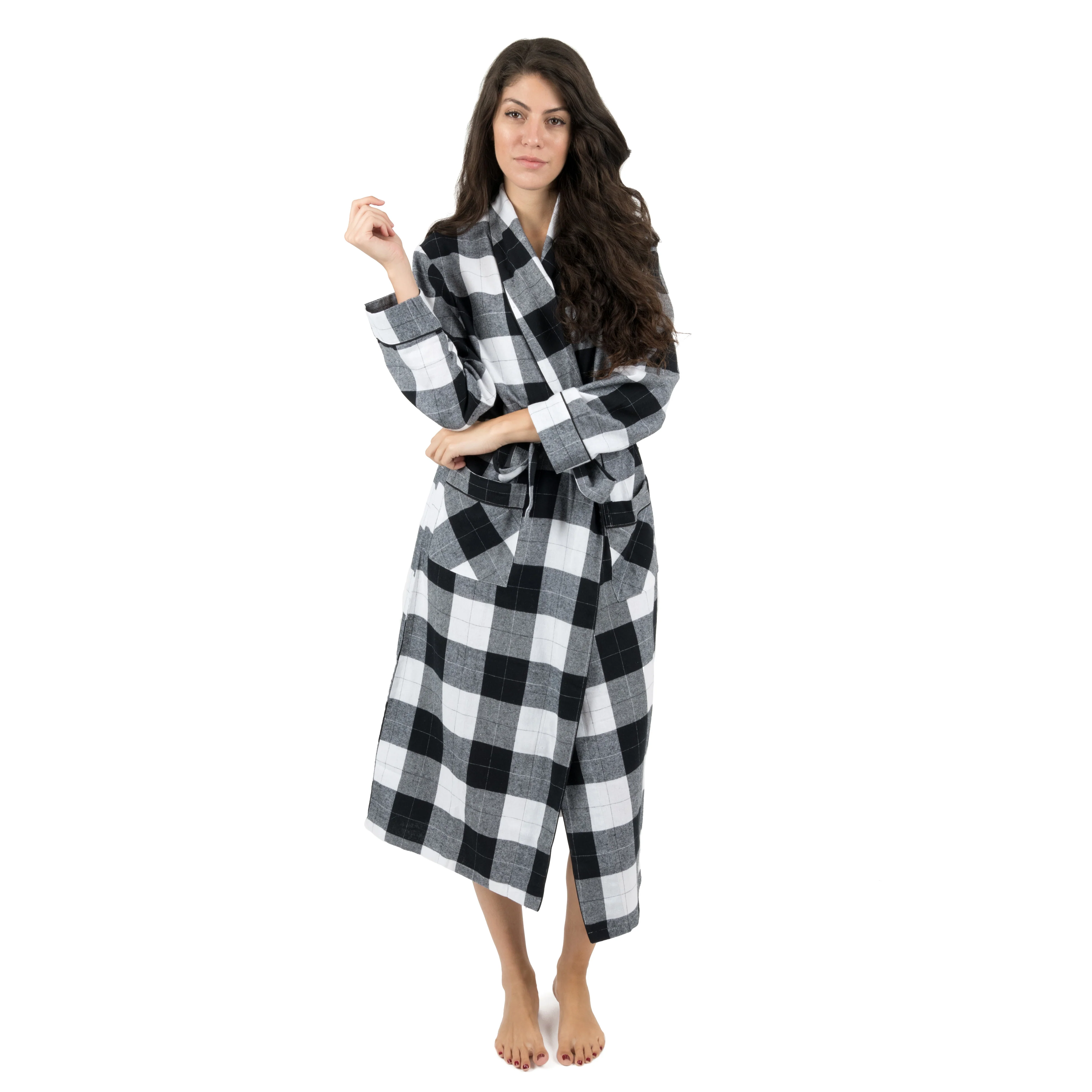 Christmas Womens Flannel Robe Plaid
