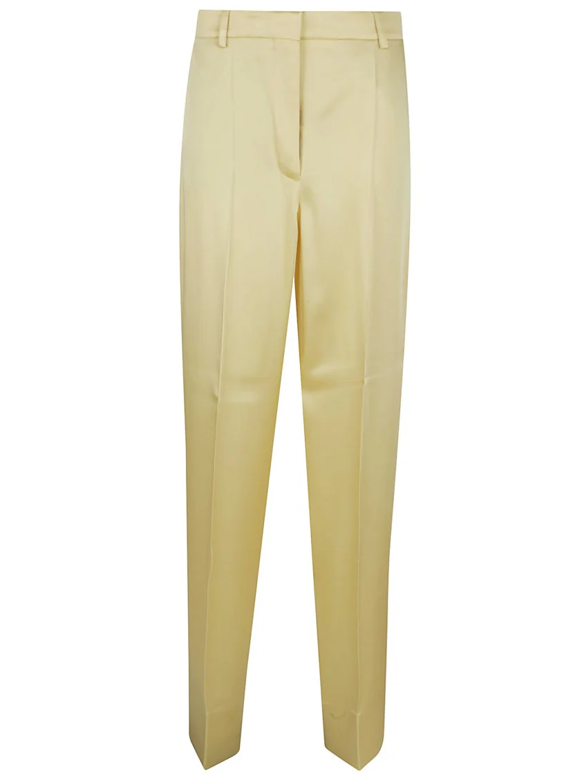 Satin Trousers With Hidden Closure