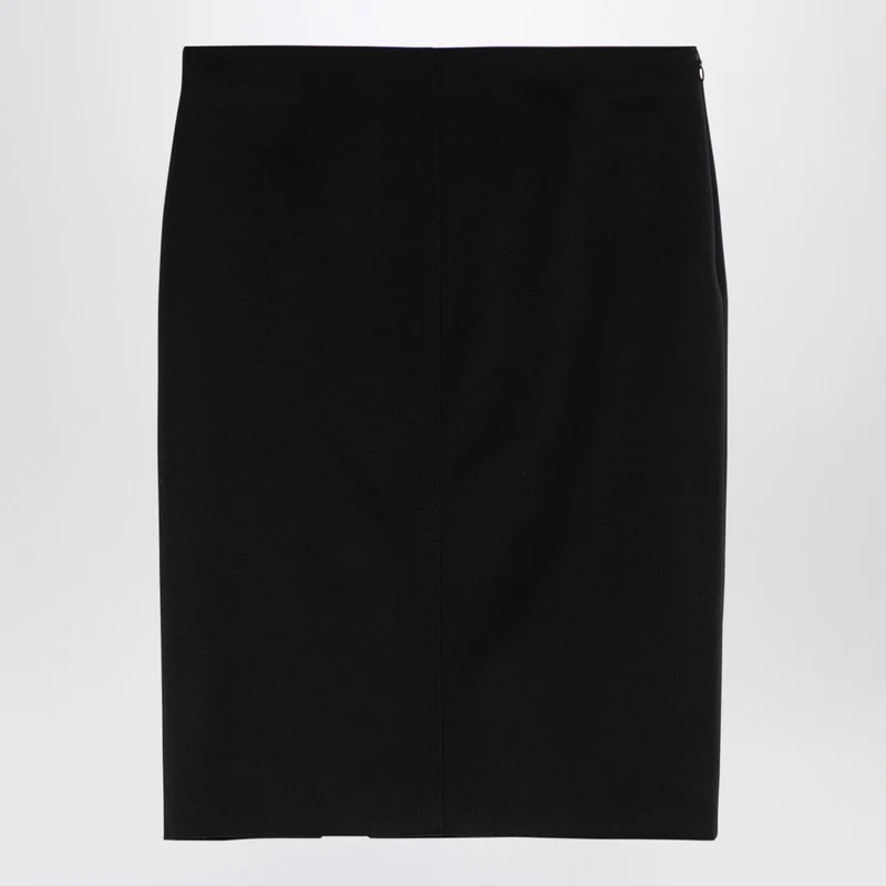 Givenchy Women's Wool Skirt With Metal Button 4G
