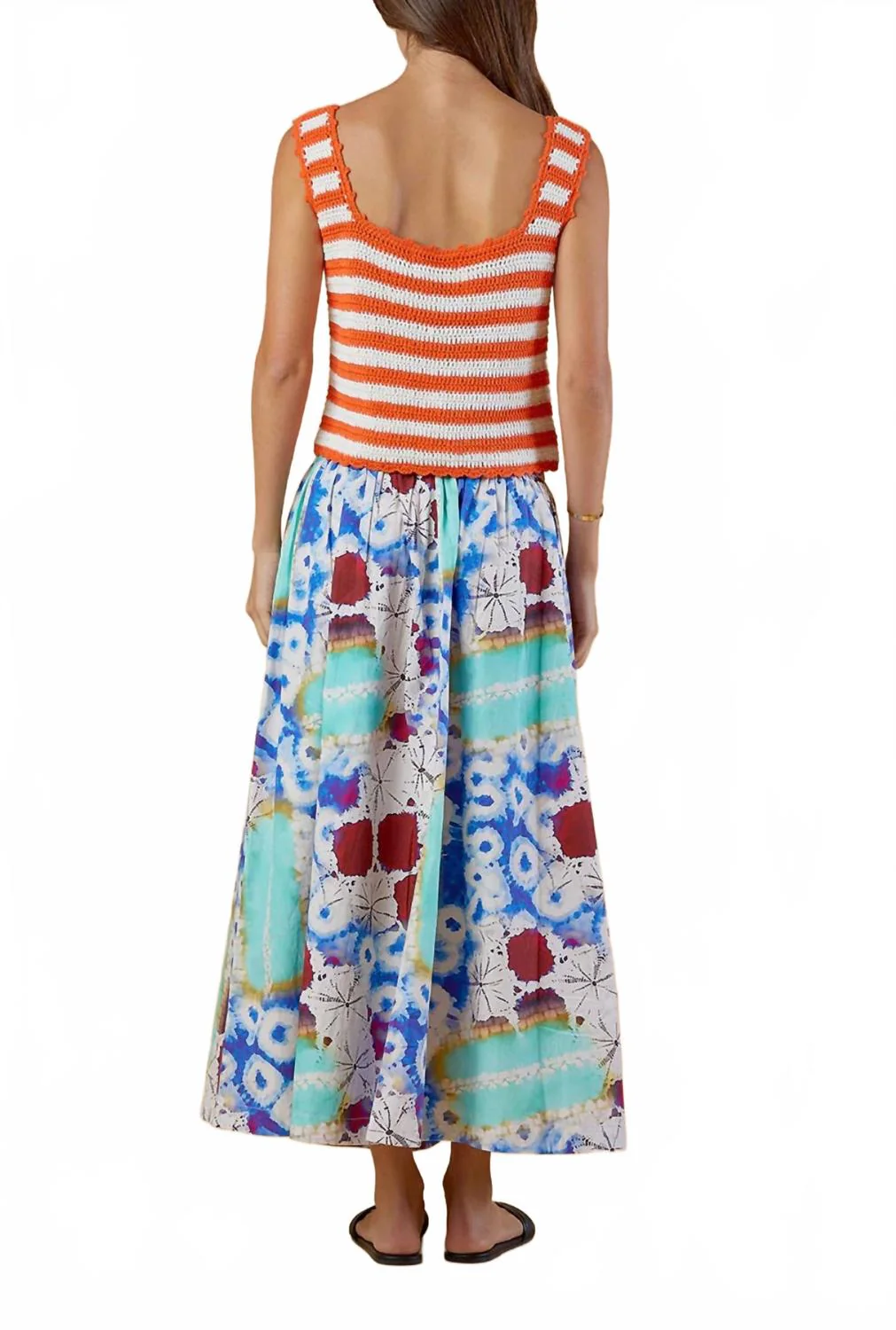 Colorful Firework Maxi Skirt In Mar