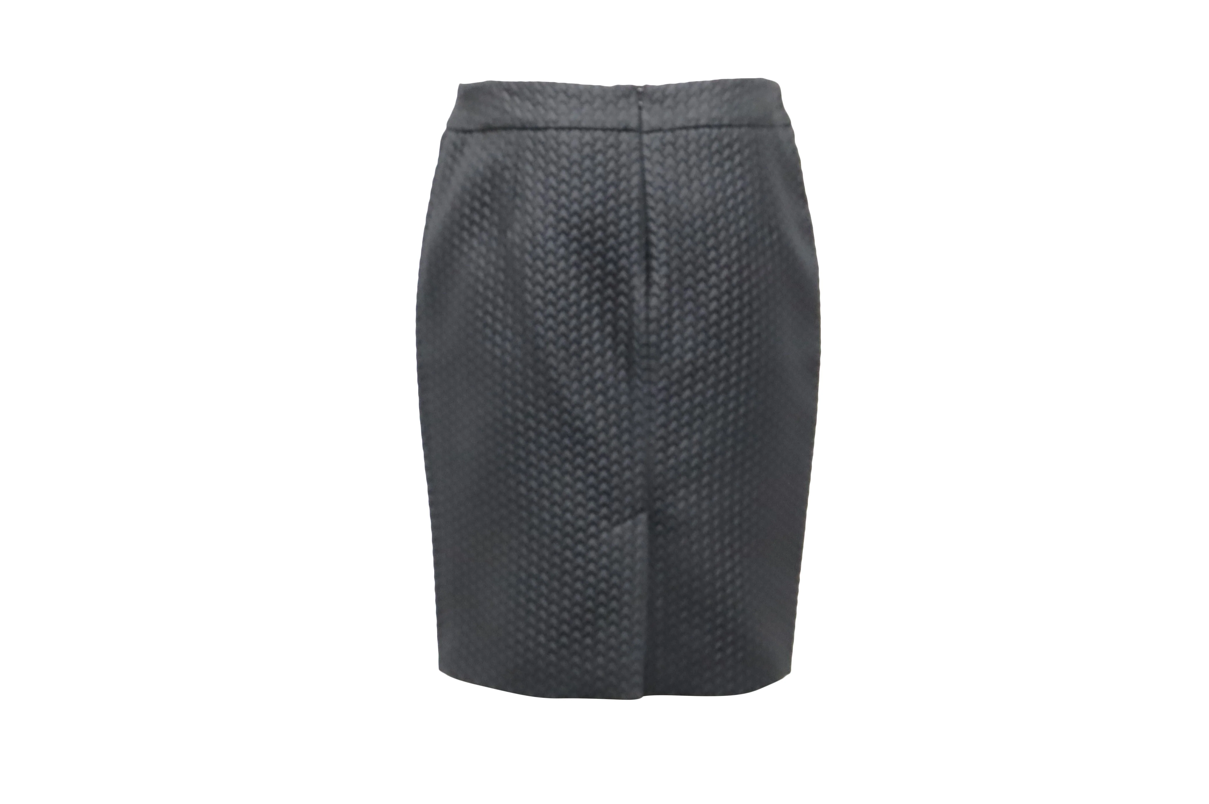 Armani Collezioni Textured Pencil Skirt in Black Polyester