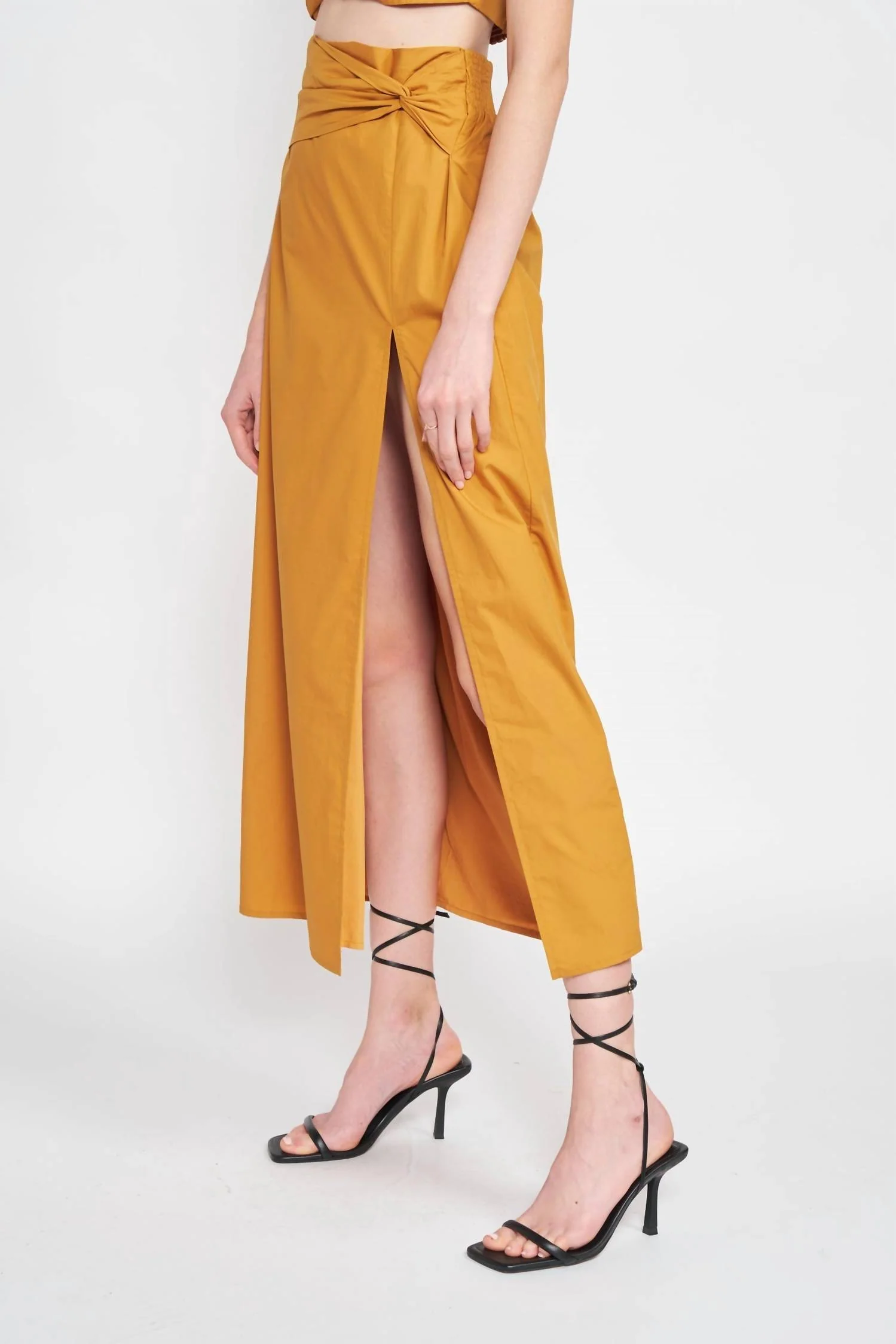 Makia Midi Skirt In Merigold