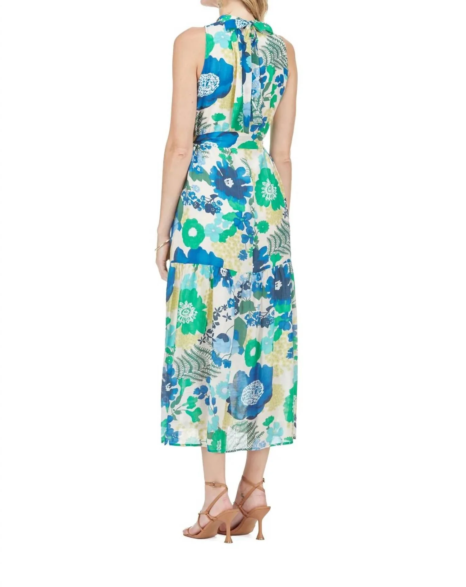 Halter Maxi Dress In Dahillas