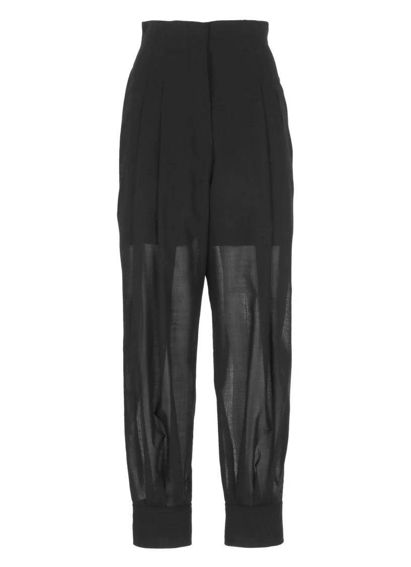 Black Virgin Wool Pants