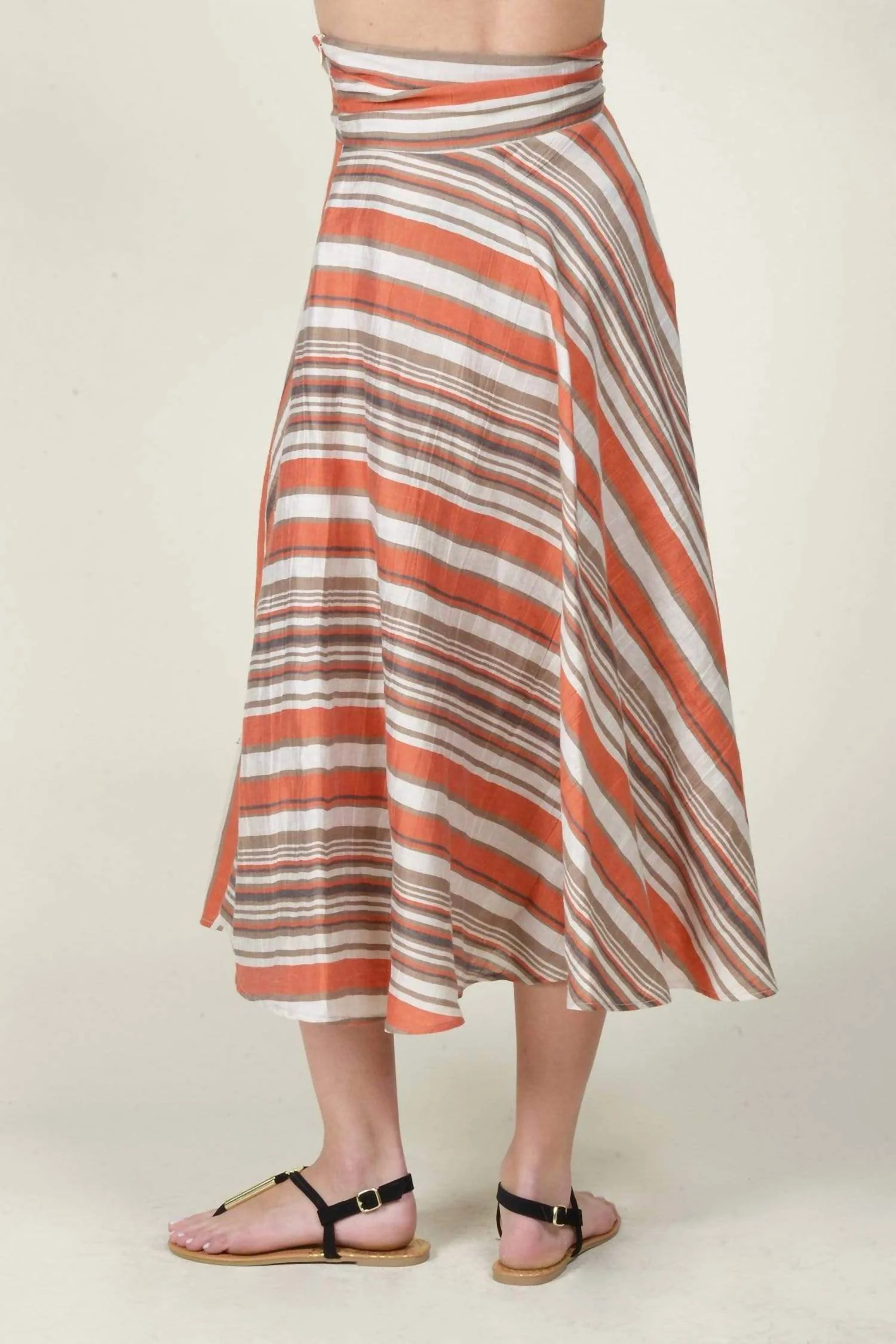 Vanderbilt Midi Skirt In Orange Dreamsicle