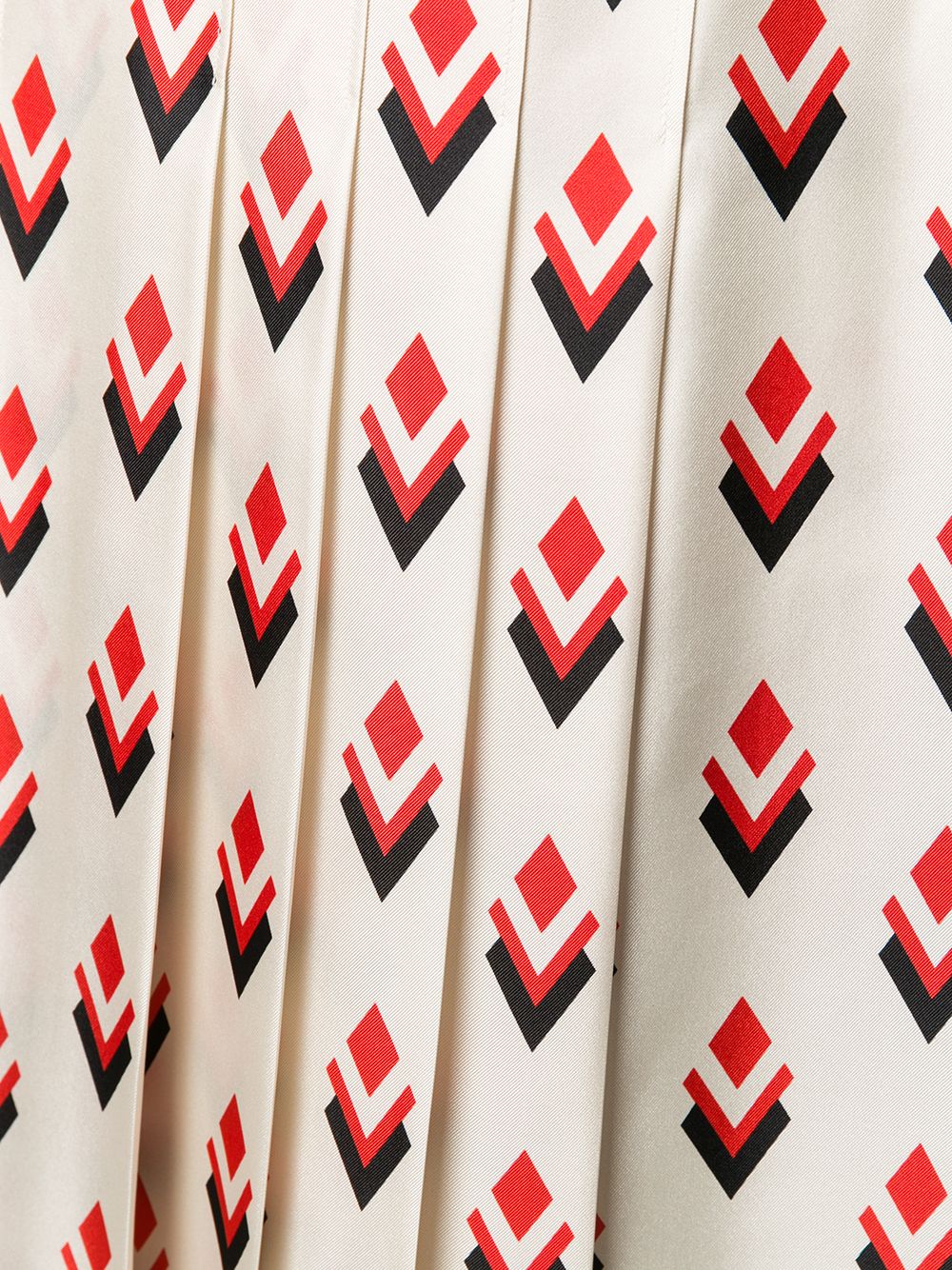 Valentino Garavani Pleated Graphic-Print Skirt