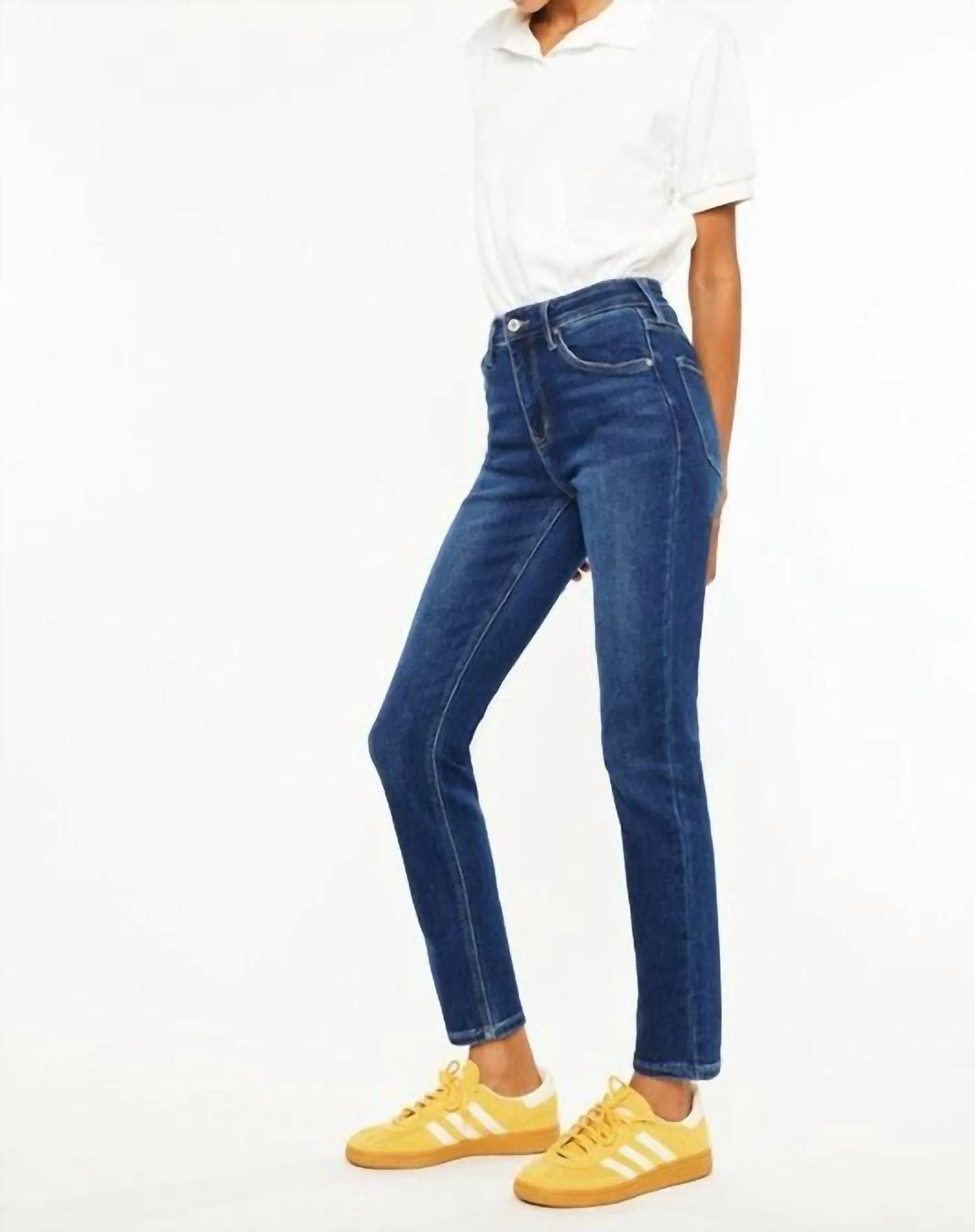 Cigarette Fit Jeans In Dark Wash