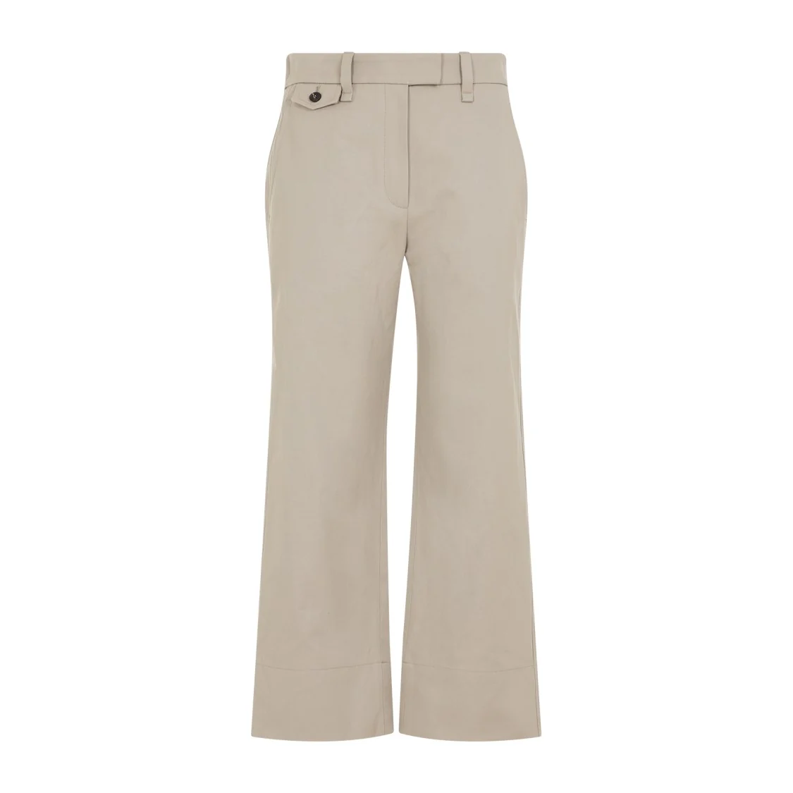 Chino Cropped Beige Cotton Pants