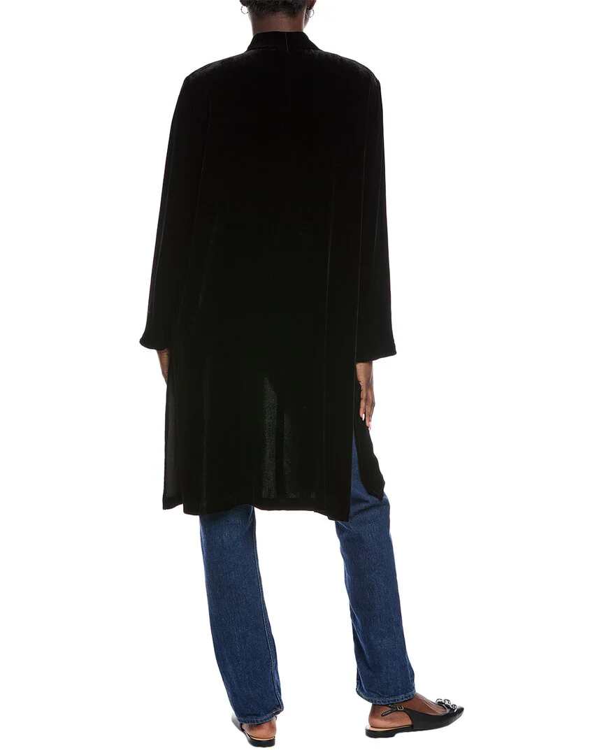 EILEEN FISHER Long Silk-Blend Jacket