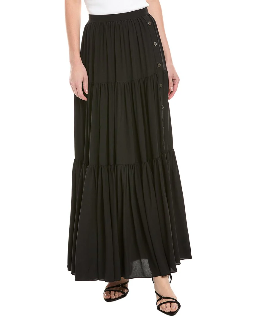 Michael Kors Collection Ruffle Tiered Midi Skirt