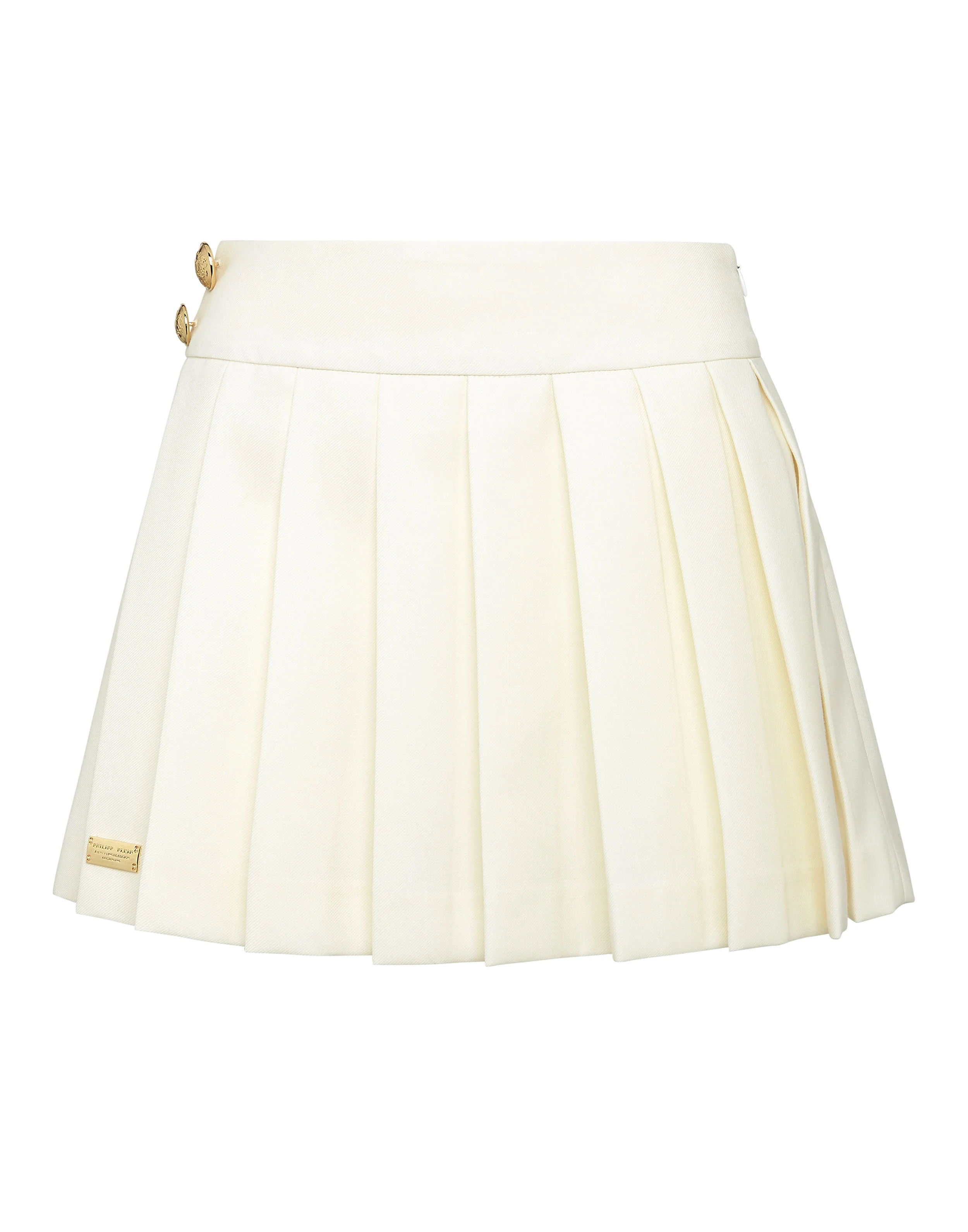 Wool Marine Plisse Skirt