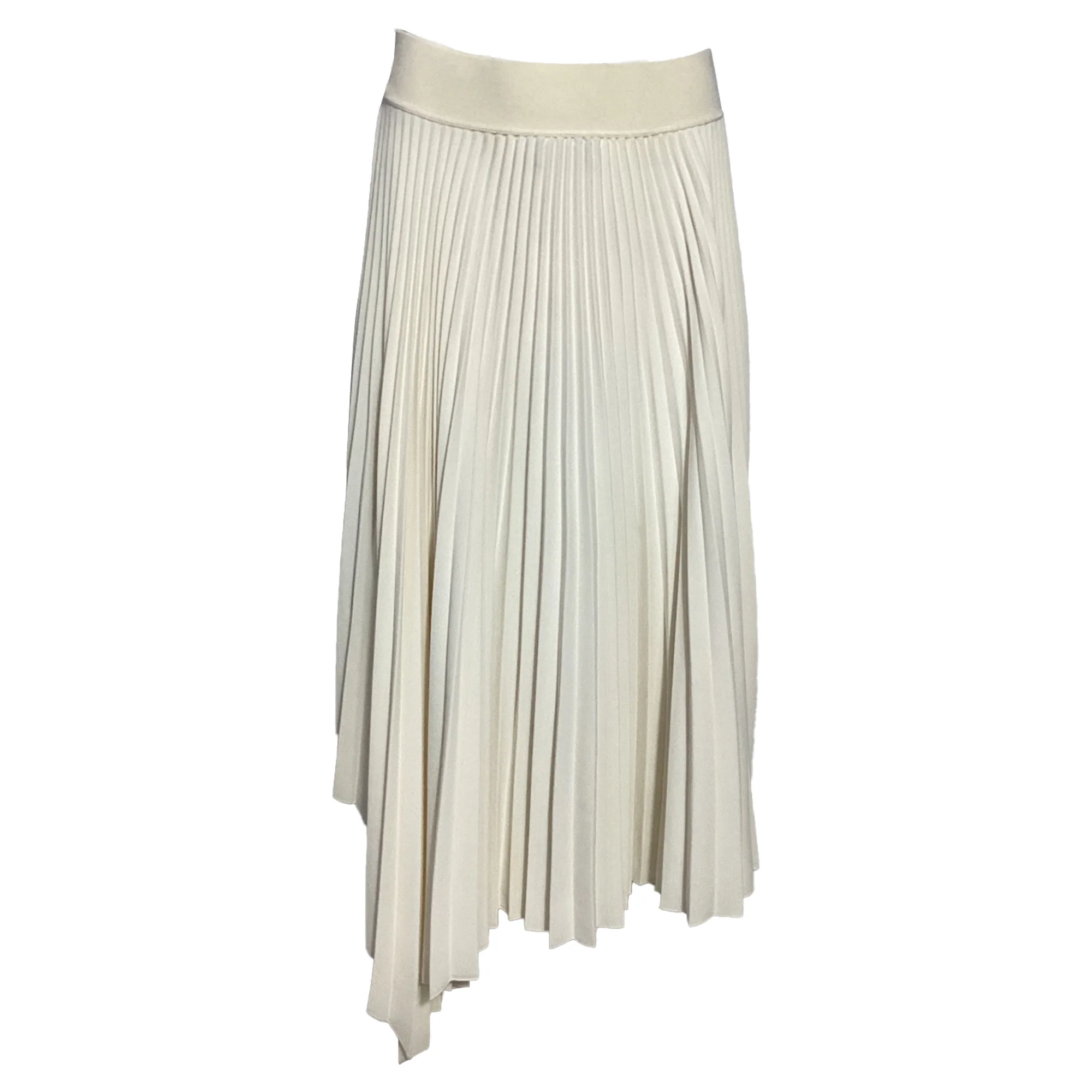 Joseph Ade Pleated Midi Skirt in White Polyester