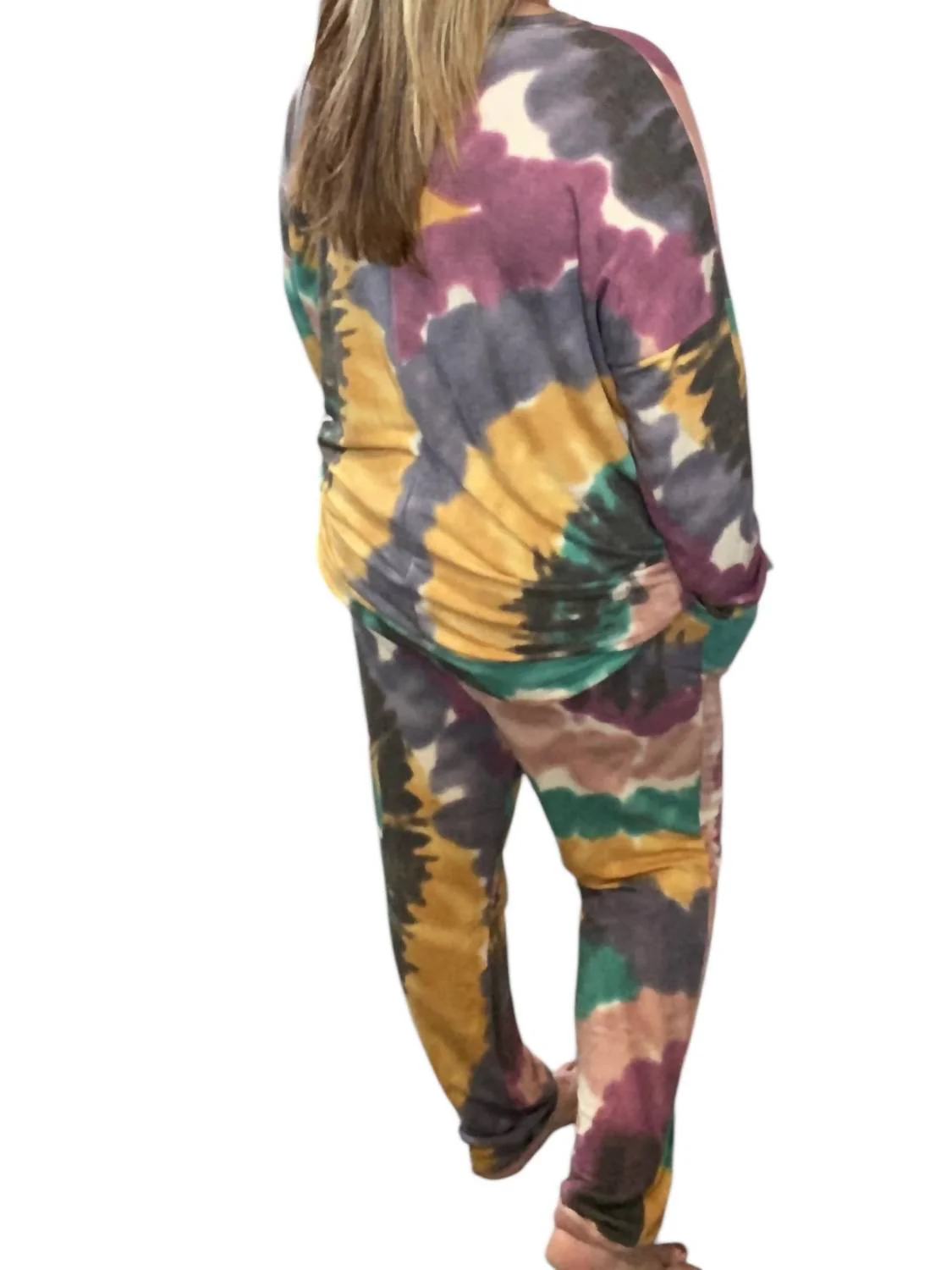 Tie-Dye Lounge Set In Multi Color