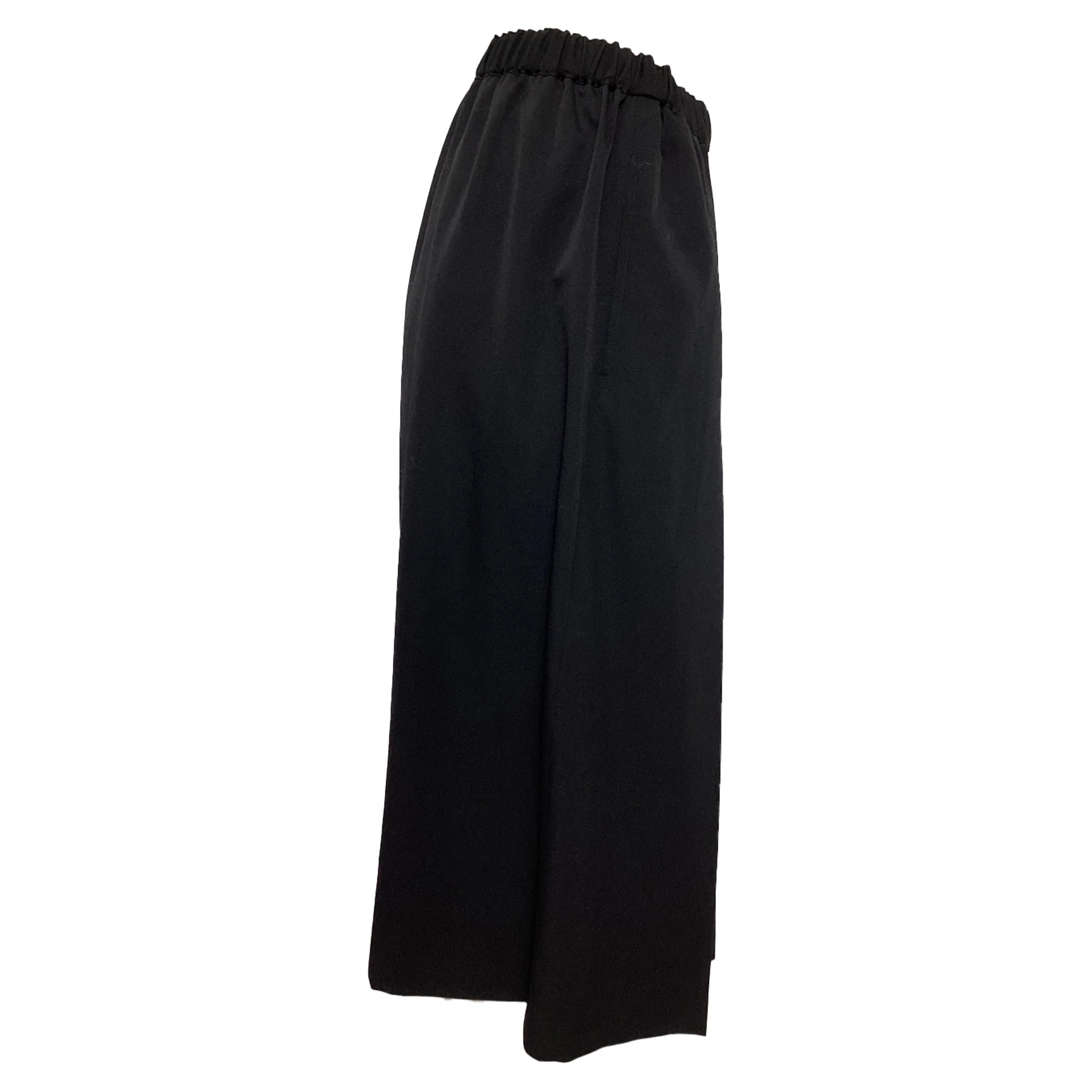Comme des Garçons Pleated Skirt in Black Wool