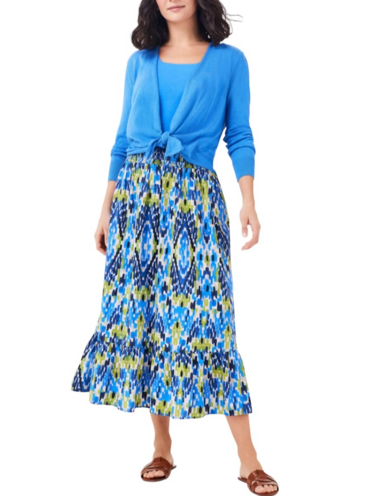 Diamond Dash Skirt In Blue Multi
