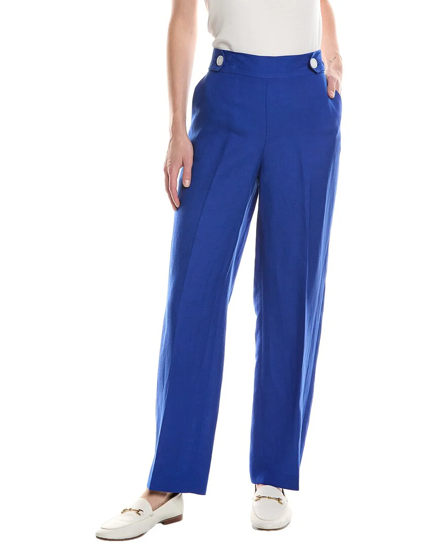 Anne Klein Linen-Blend Wide Leg Pant