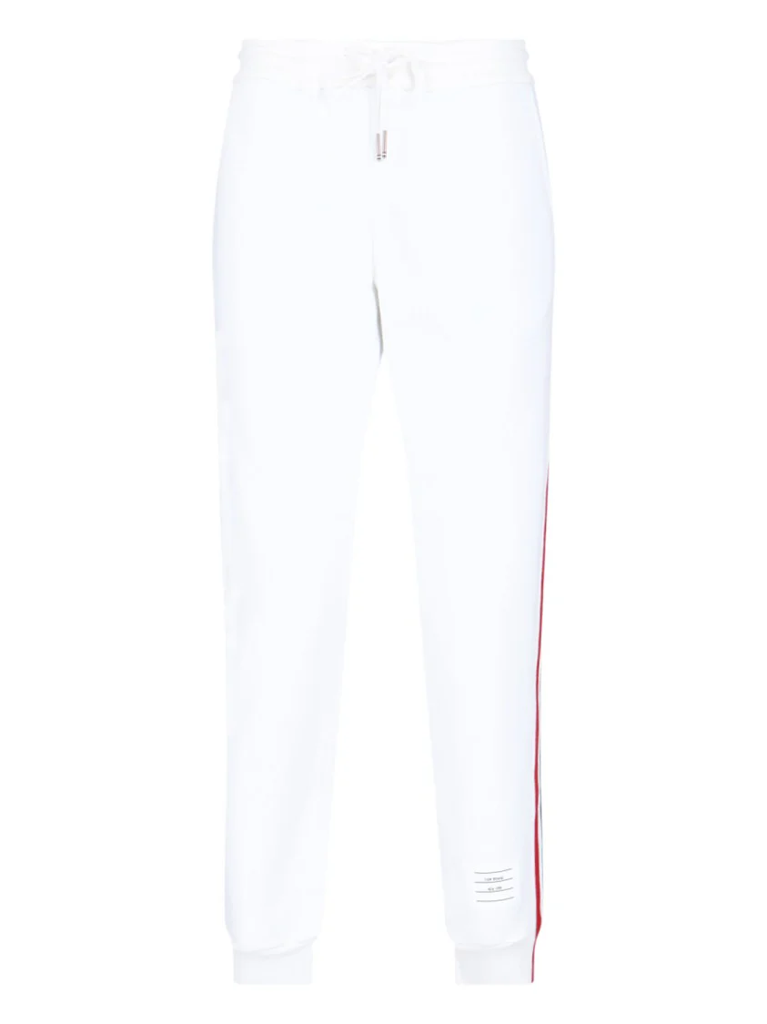 Tricolour Detail Sports Trousers – White