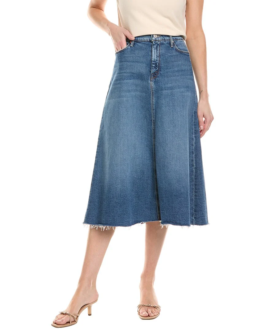 MOTHER The Circle Midi Fray Skirt