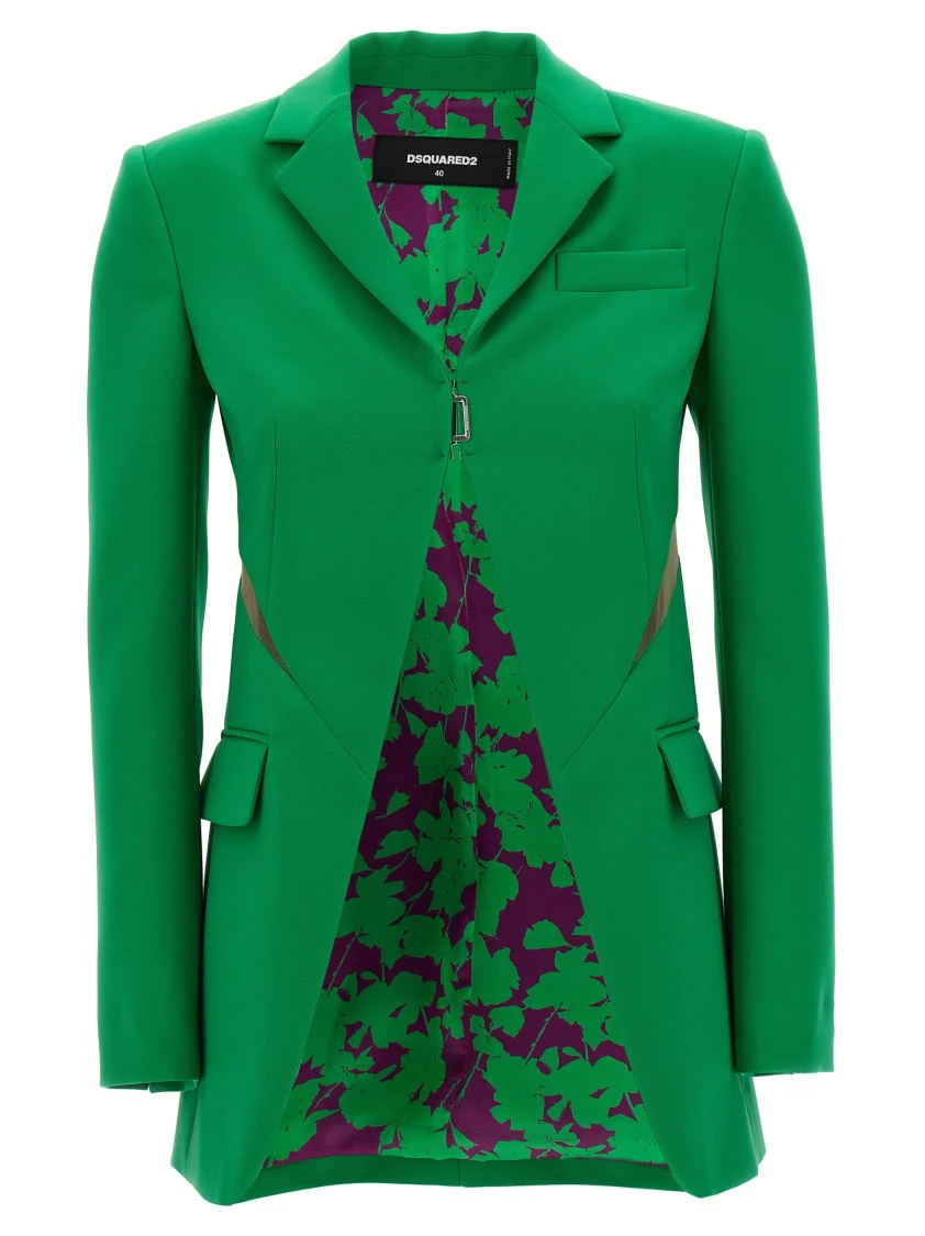 Tulle Insert Blazer Jacket