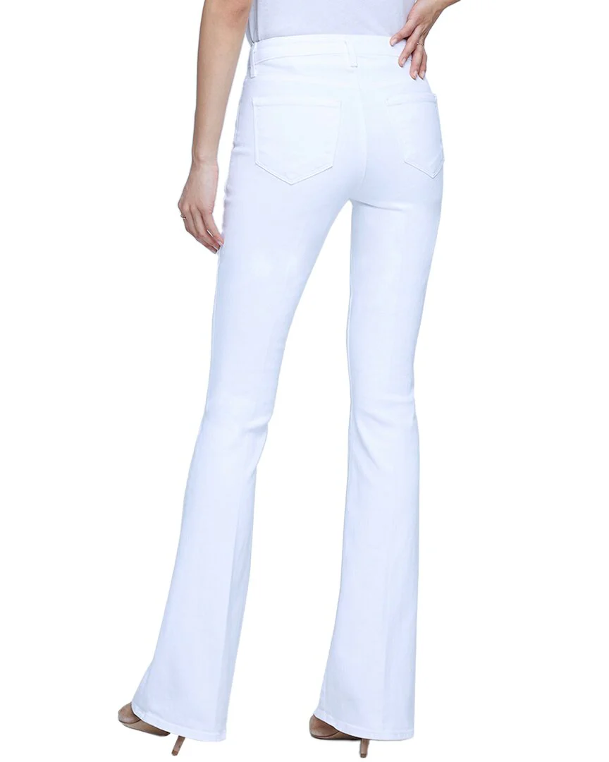 L’AGENCE Bell High-Rise Flare Blanc Jean