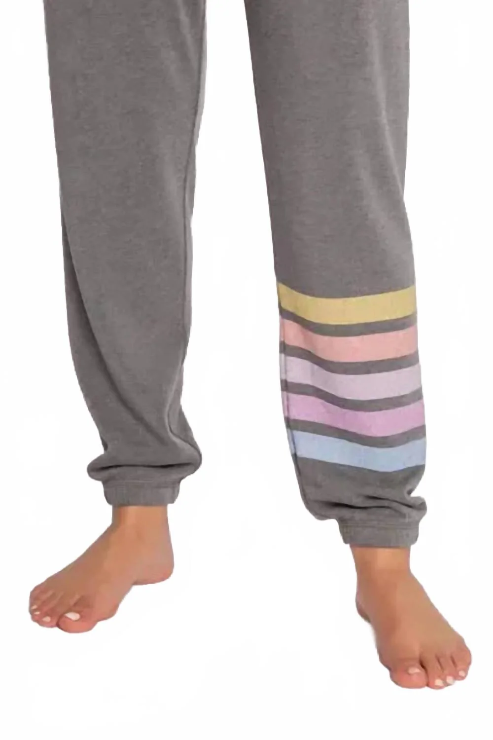 Mountain Love Cozy Fleece Jogger In Grey