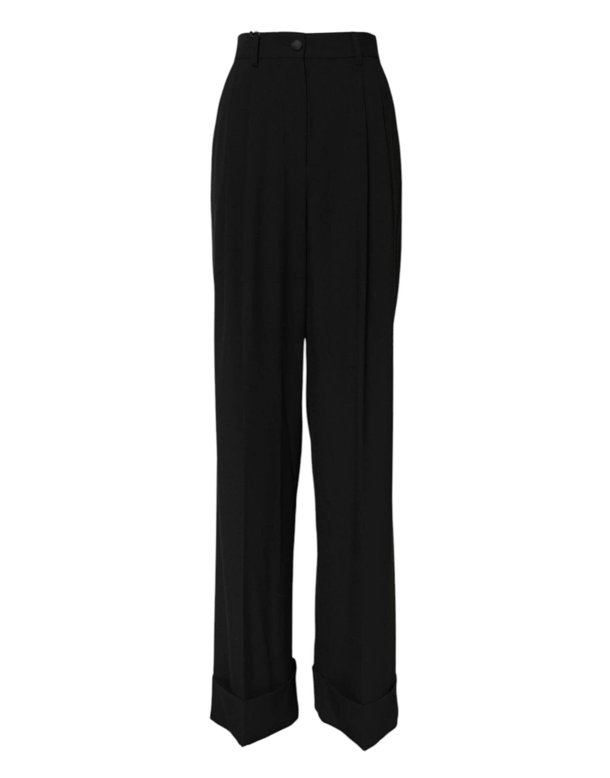 Dolce & Gabbana Wool High Waist Formal Women's Pants