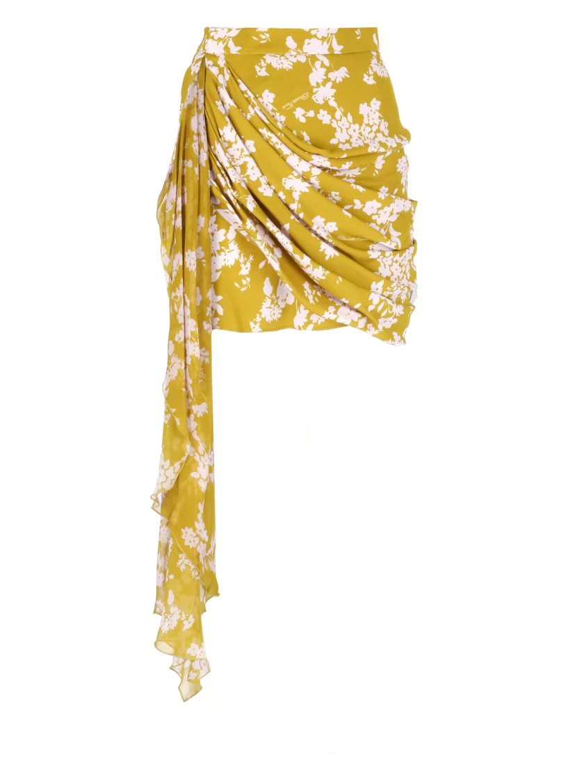 Yellow Viscose Skirt
