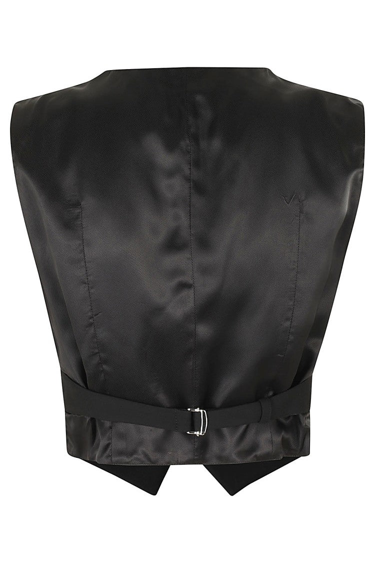 Sabrina Cropped Black Gilet