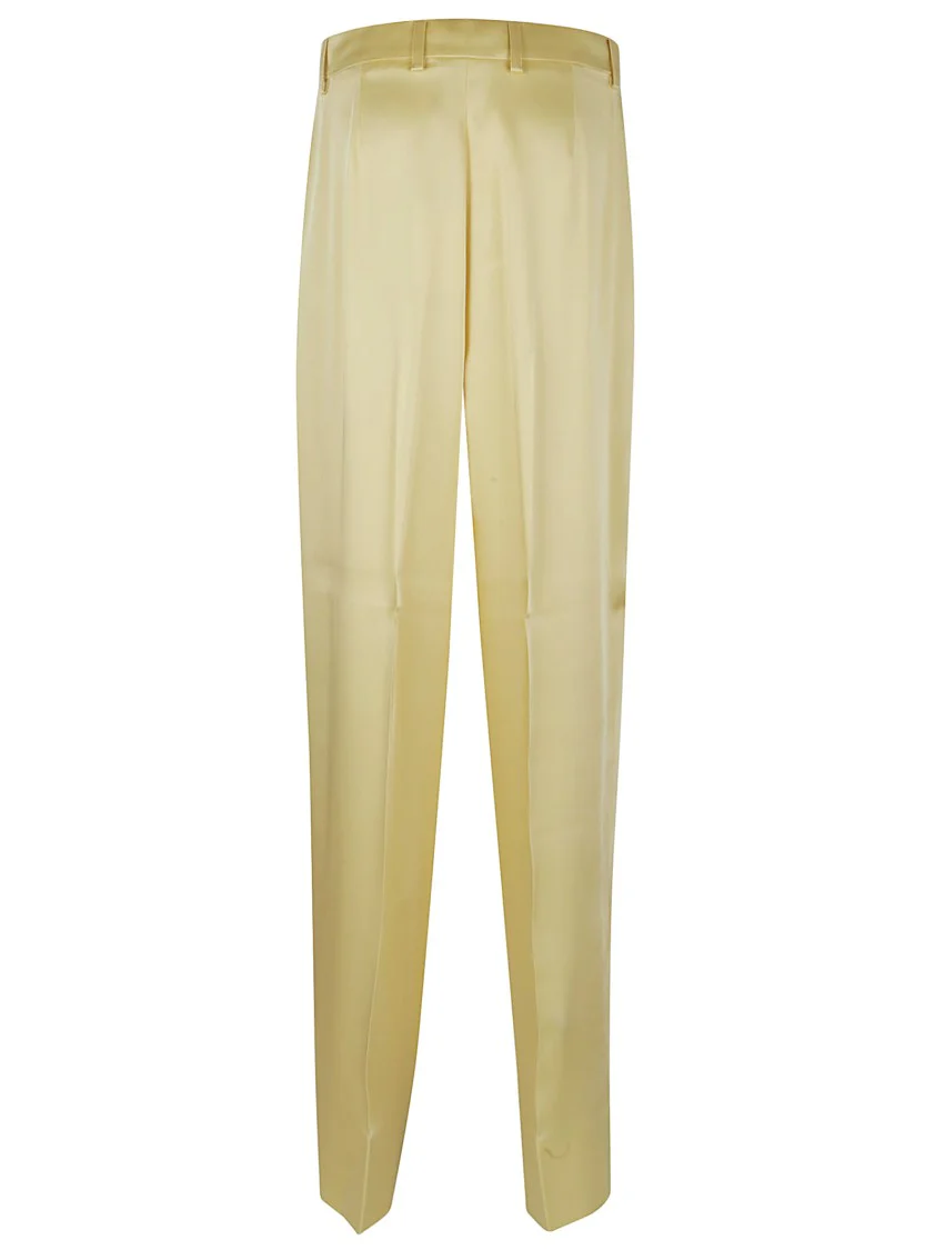 Satin Trousers With Hidden Closure