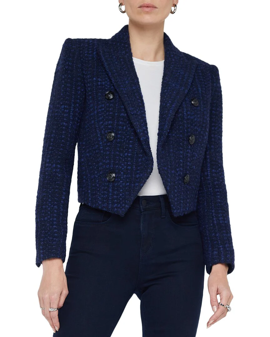 L'AGENCE Lila Boxy Wool-Blend Blazer