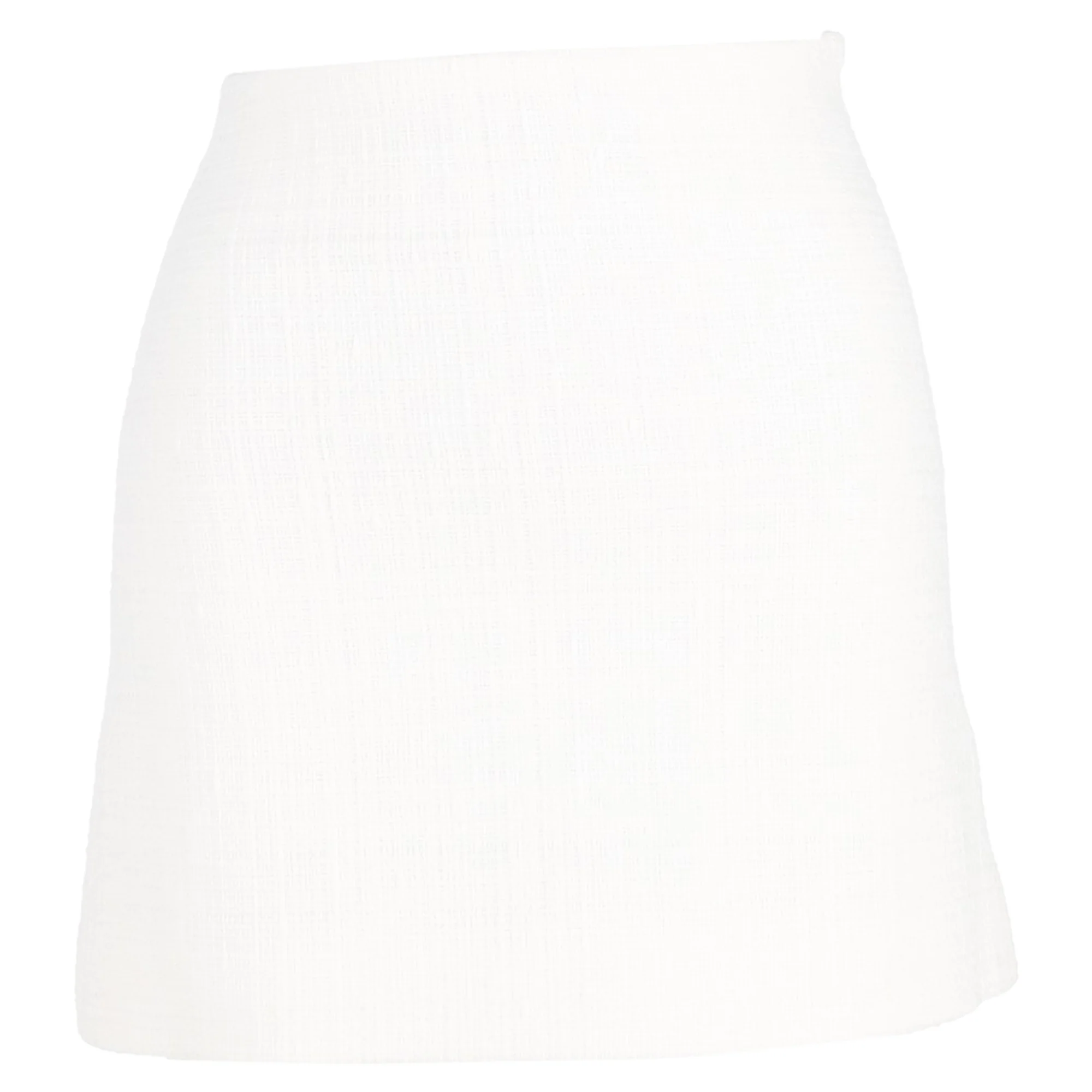 Theory High-Waisted Mini Skirt in White Cotton Tweed