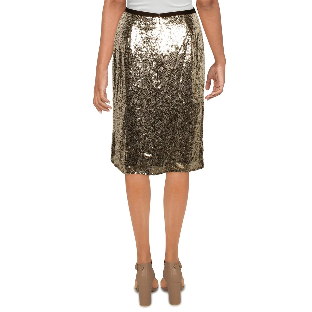 Womens Sequined Polyester Mini Skirt
