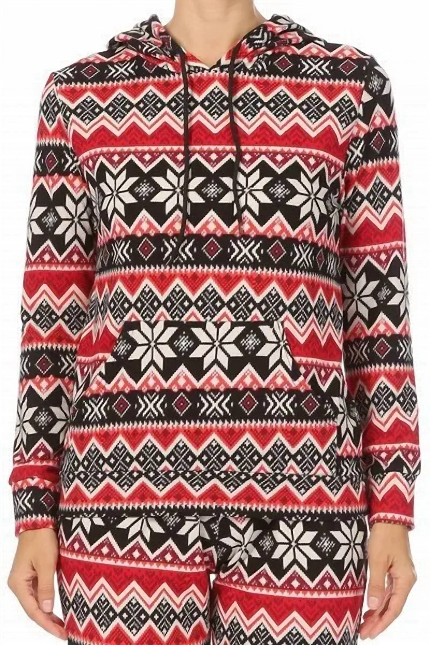 Holiday Hooded Lounge Set Pajamas In Multi