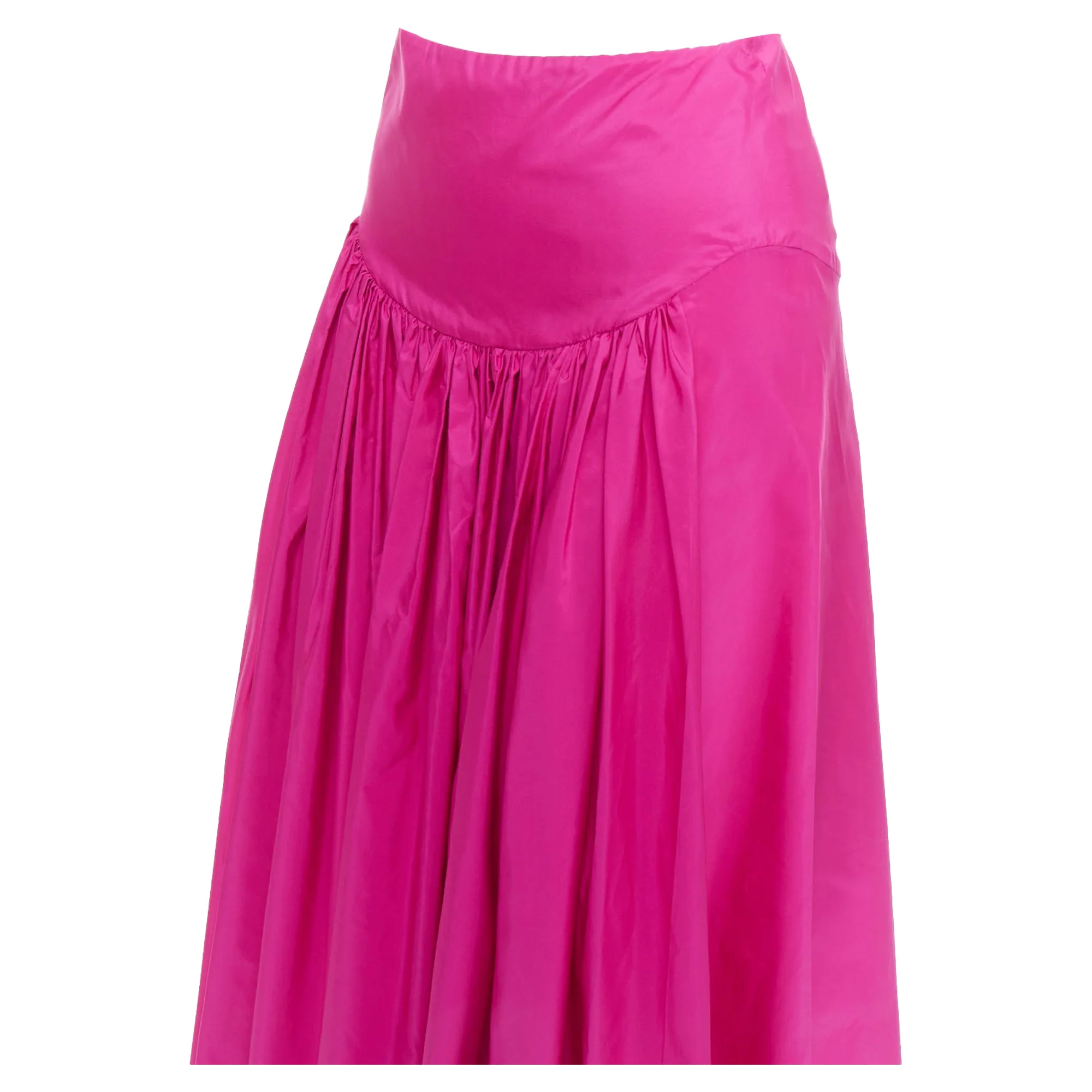 Stella McCartney pink ruched midi skirt