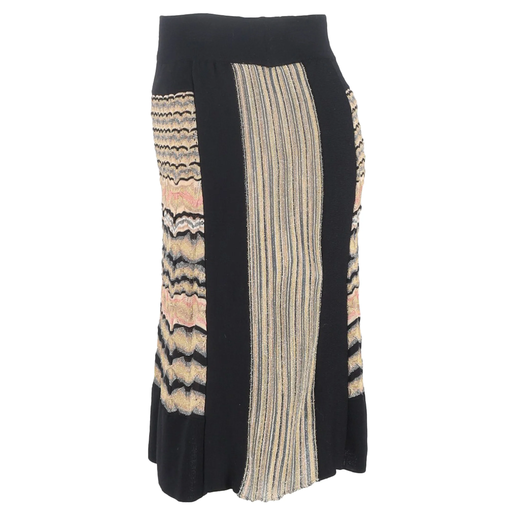 M Missoni Textured Knit Skirt in Multicolor Nylon