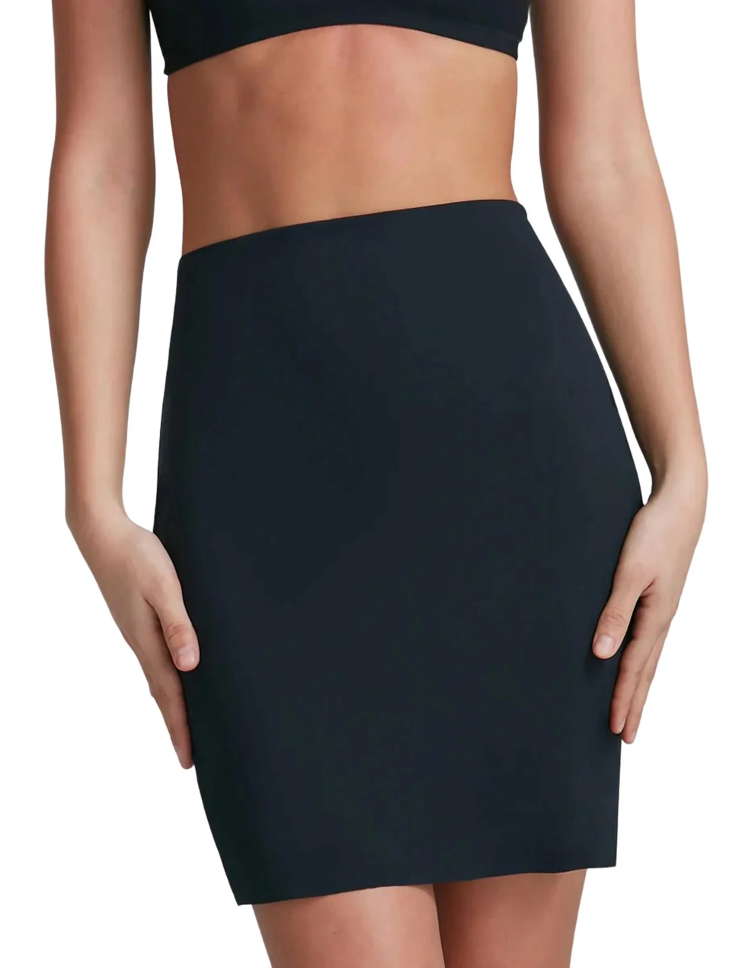 Classic Half Slip With Control Short In Black