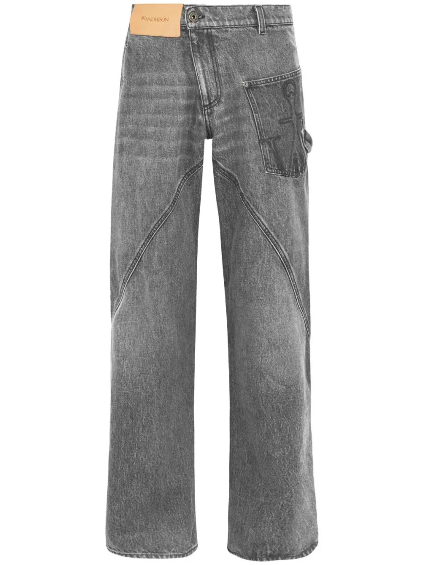Anthracite Grey Twisted Workwear Jeans