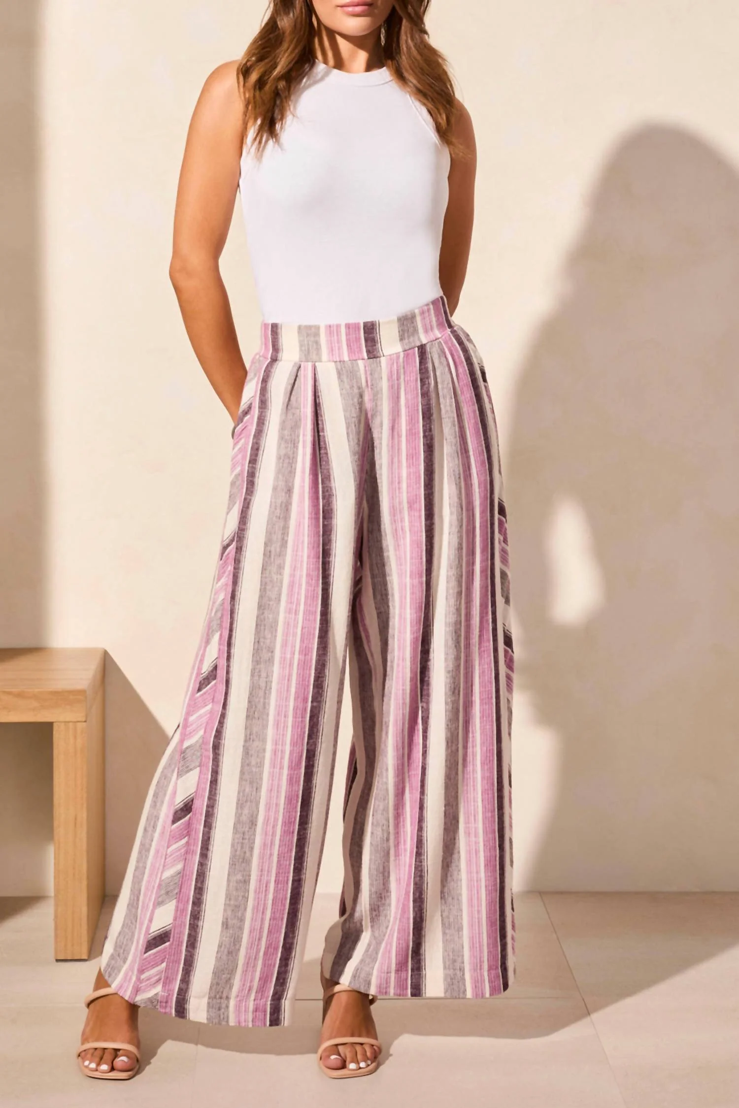 Flowy Wide Pants In Orchid Sky
