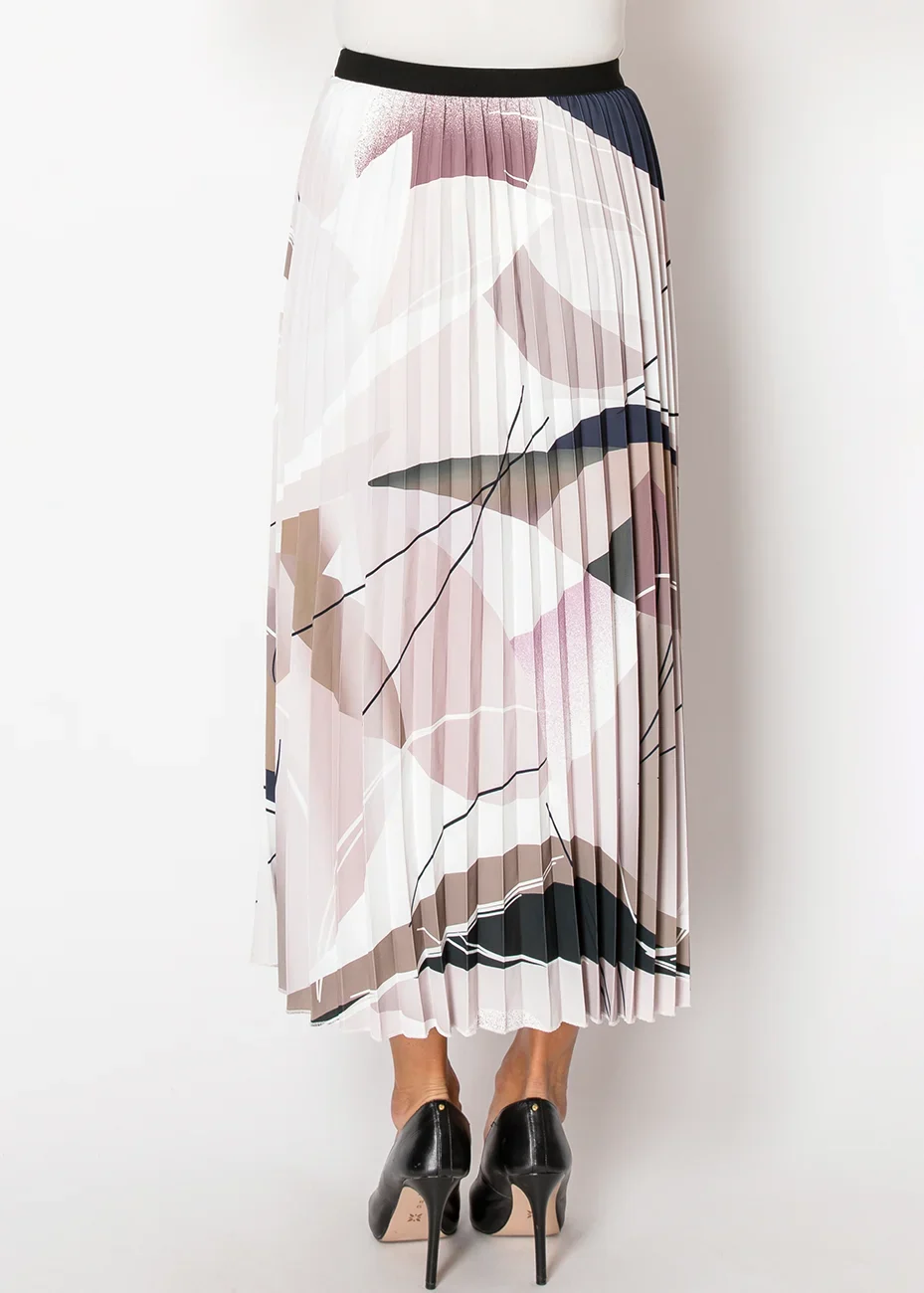 Purple Multi Pleated Skirt