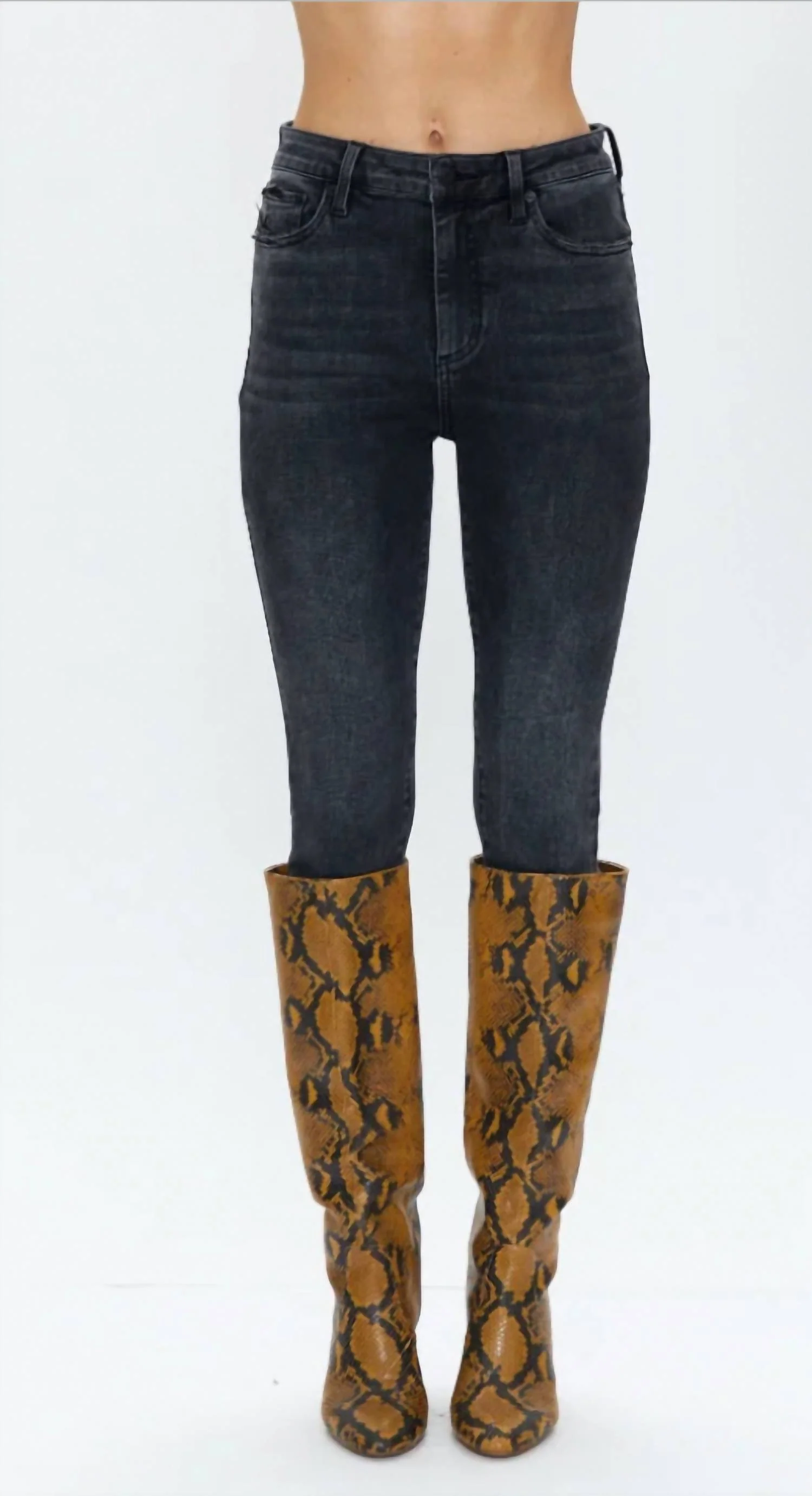 Aline High Rise Skinny Jeans In Dark Stone Vintage