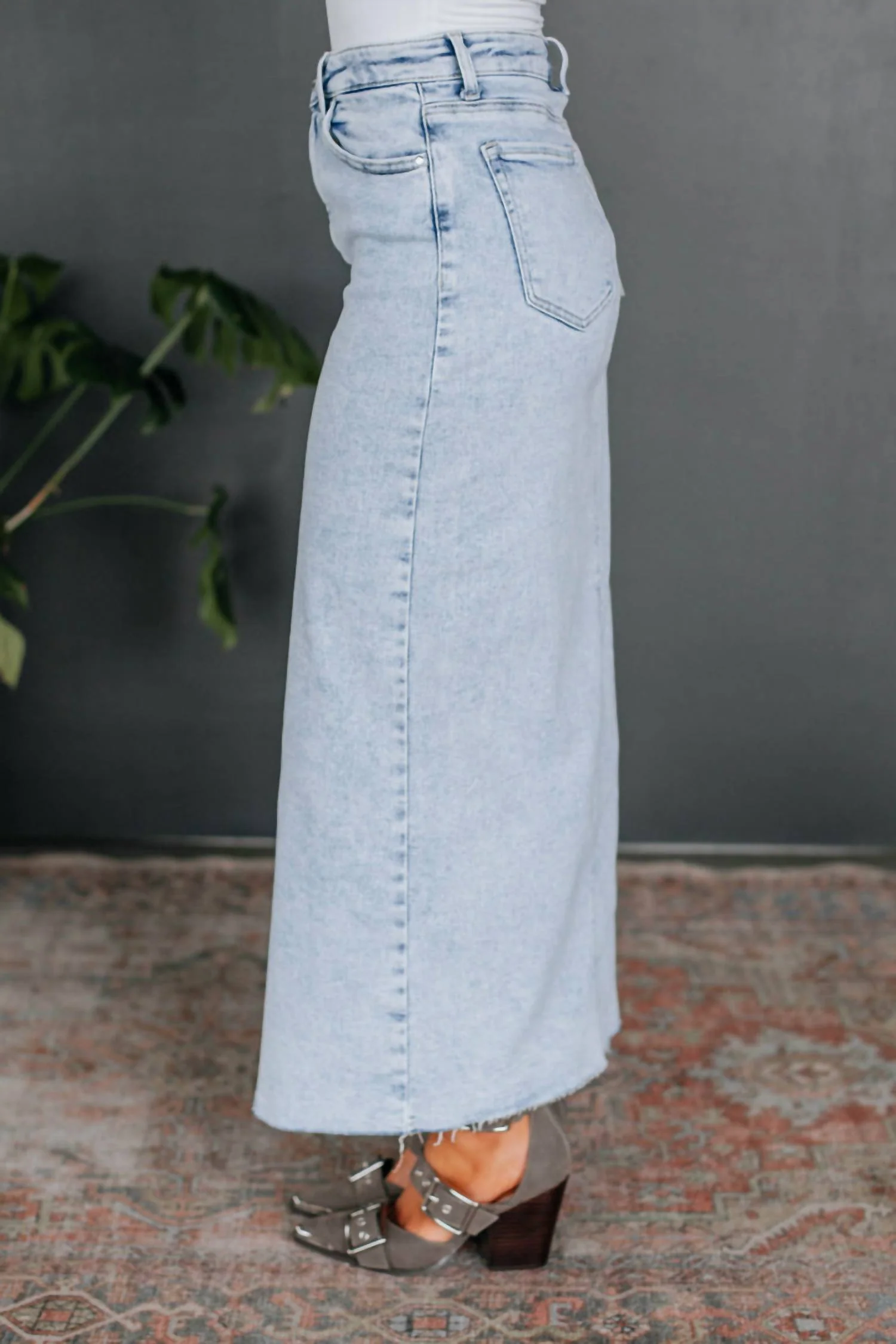 Sophia Denim Skirt In Light Wash