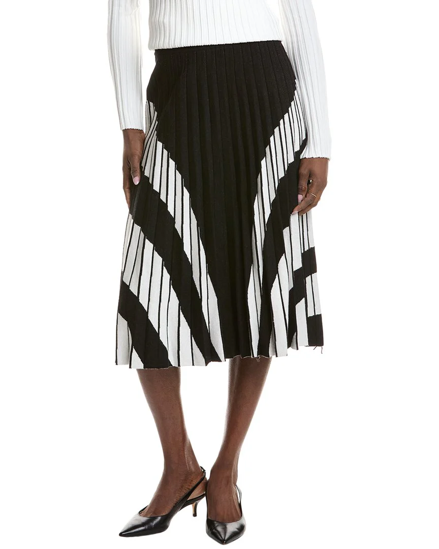 T Tahari Pleated Knit Mini Skirt