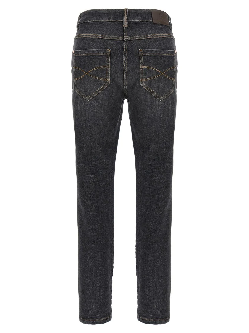 Black Stretch Denim Skinny Jeans