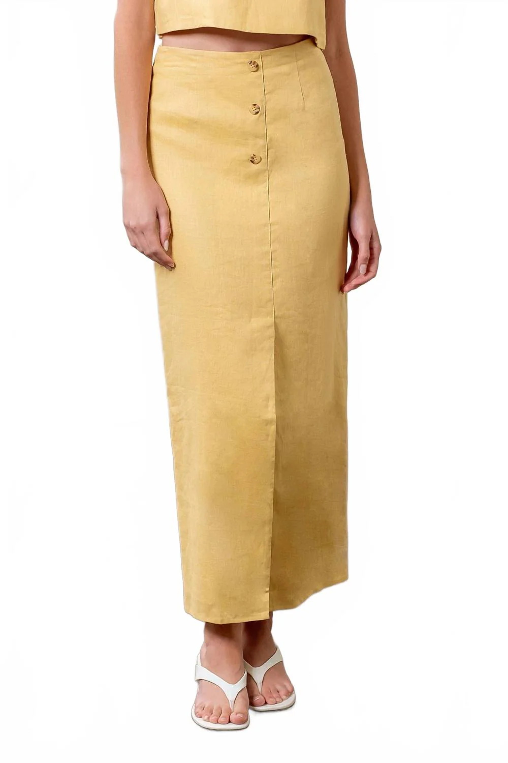 Mellow Midi Skirt In Light Yellow