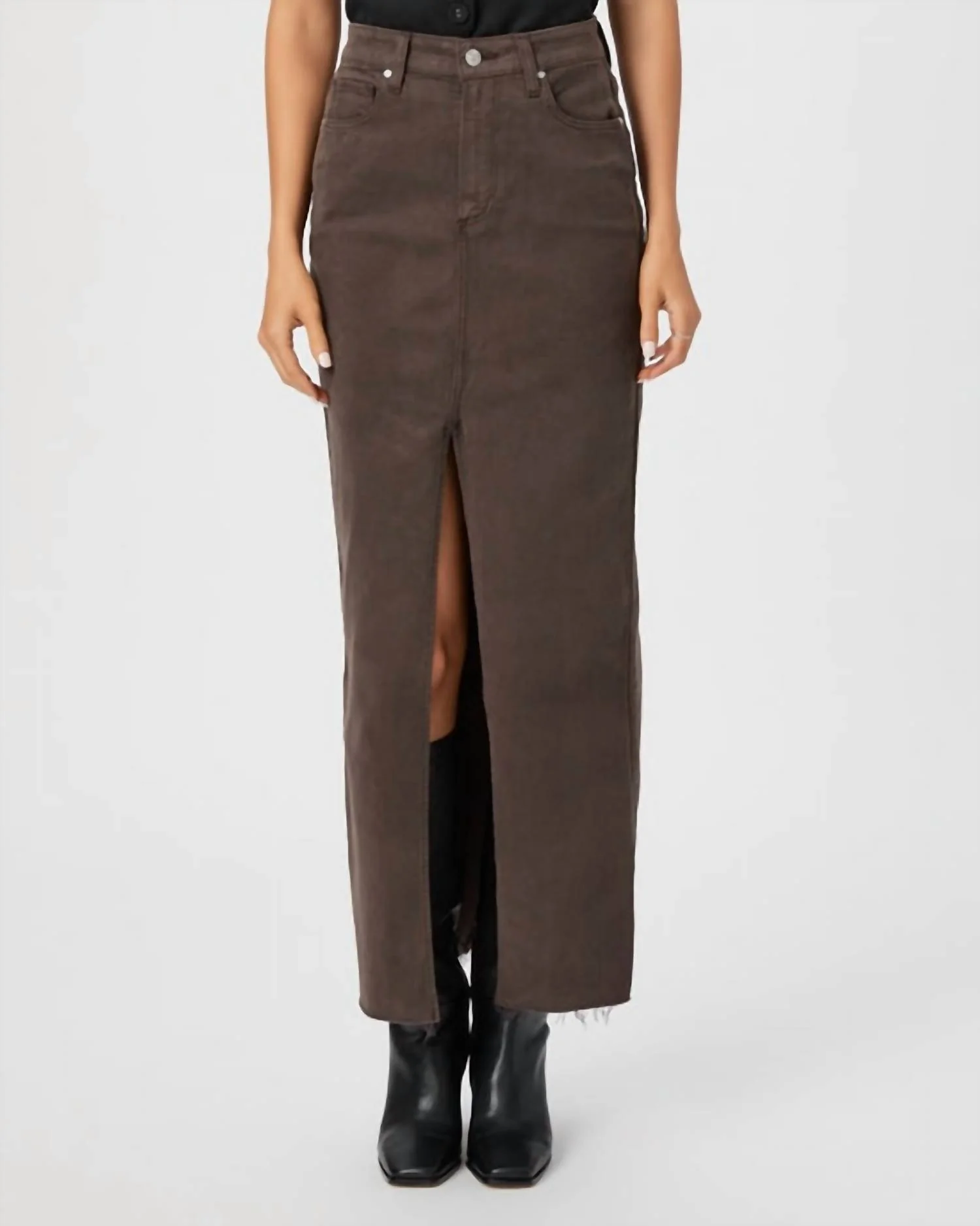 Angela Maxi Skirt In Rich Chocolate