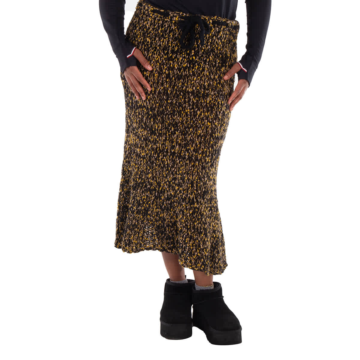 Moncler Wool Drawstring Skirt