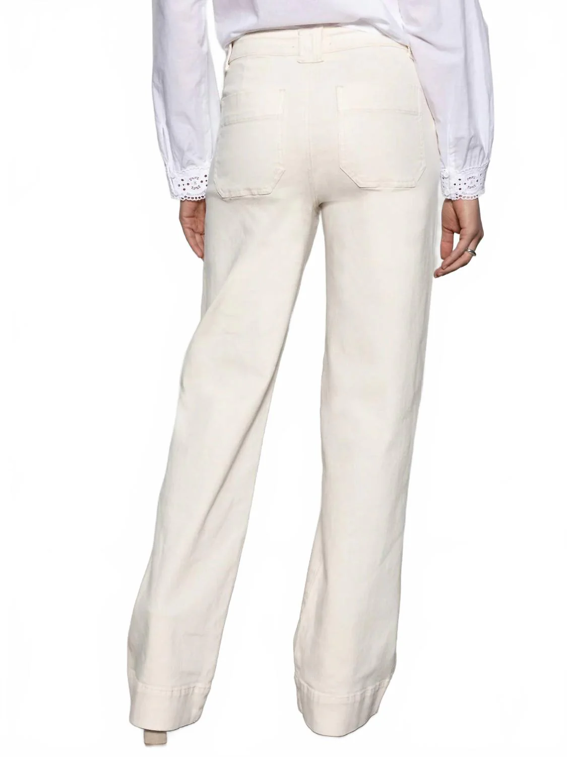 Voyage Full Length Jeans In Light Oat