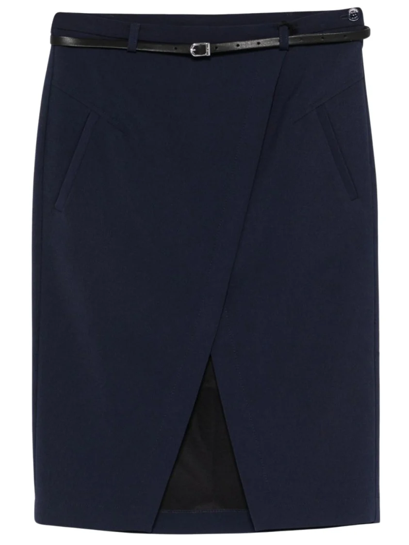 Tailored Navy Blue Skirt