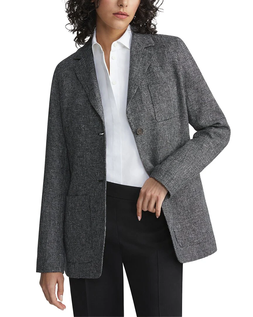 Lafayette 148 New York Three Pocket Linen Blazer